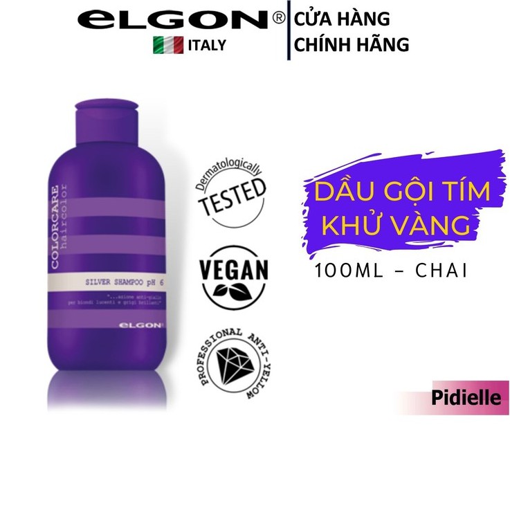 DẦU GỘI TÍM KHỬ VÀNG chai 100ml - ELGON SILVER SHAMPOO 100ML