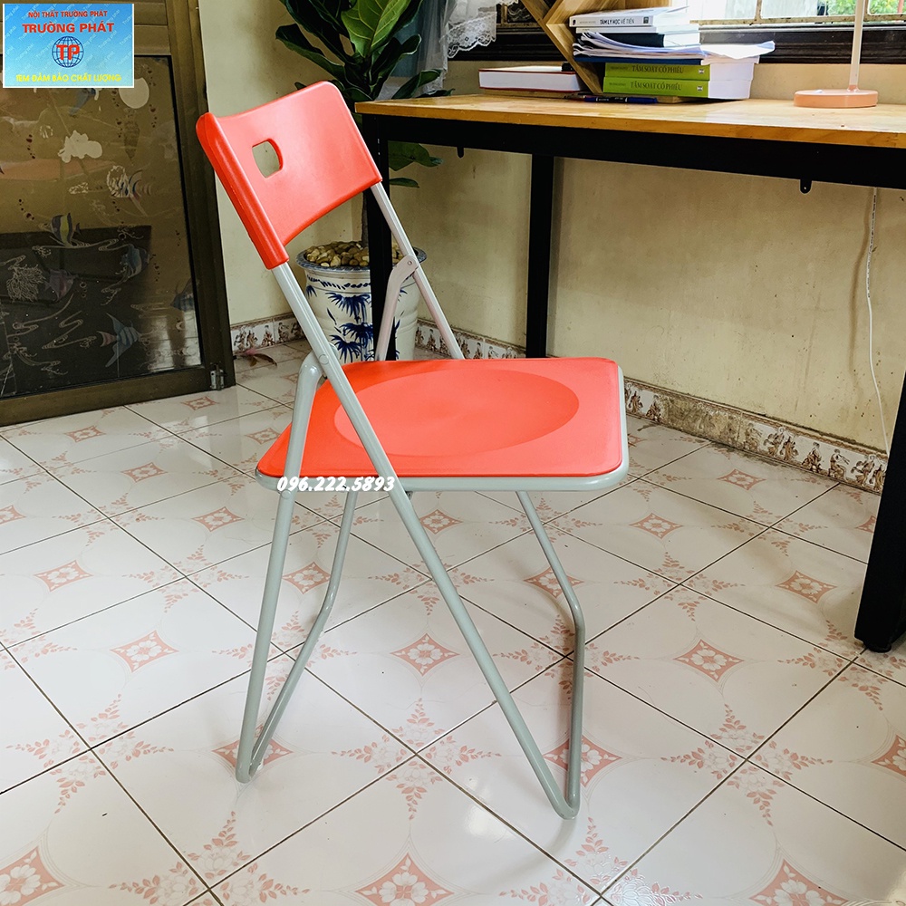 Ghế gấp 2 mảnh G30 màu đỏ, Nhựa cao cấp, Khung sơn tĩnh điện, ghế xếp gọn cao cấp