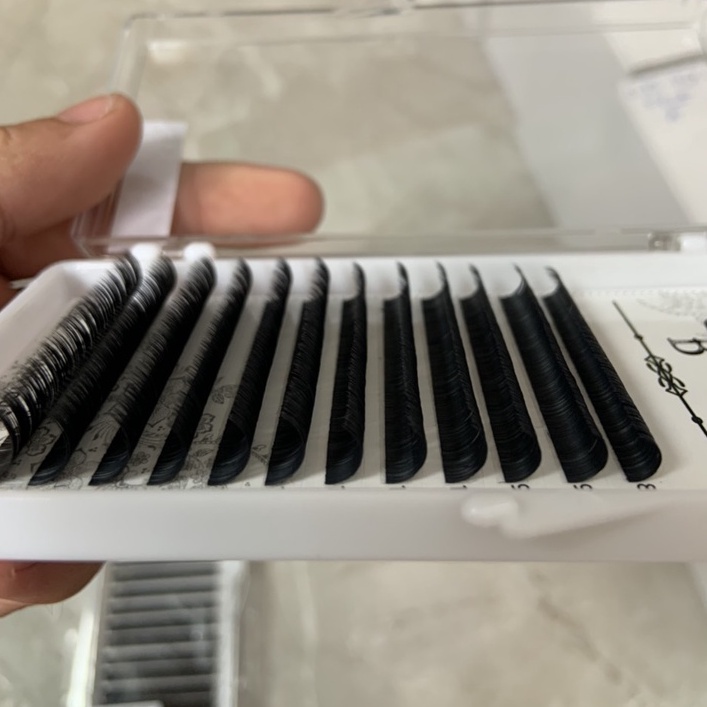 mi flat mix size (8-&gt;13), dày 0.15, siêu mềm _ siêu đen_nối classic_dụng cụ nối mi_dr tuấn