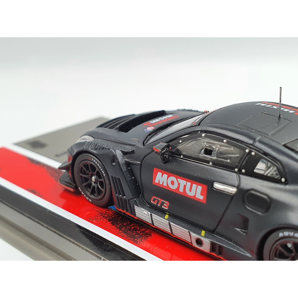 Xe Mô Hình Nissan GT-R Nismo GT3 Tỉ lệ 1:64 Hãng sản xuất Tarmac Works ( Đen Nhám )