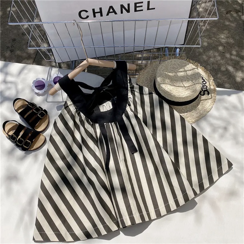 Hàng Có Sẵn Đầm Hai Dây Chấm Bi Thời Trang Mùa Hè Phong Cách Hàn Quốc Cho Bé Gái