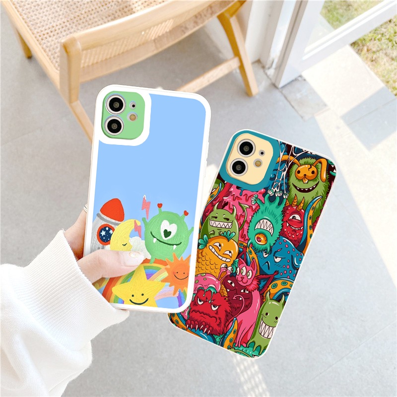 Ốp lưng iphone quái vật cạnh vuông chống sốc cho iphone 11 7plus 8plus x xsmax 11pro max 12pro 12promax13promax tr262