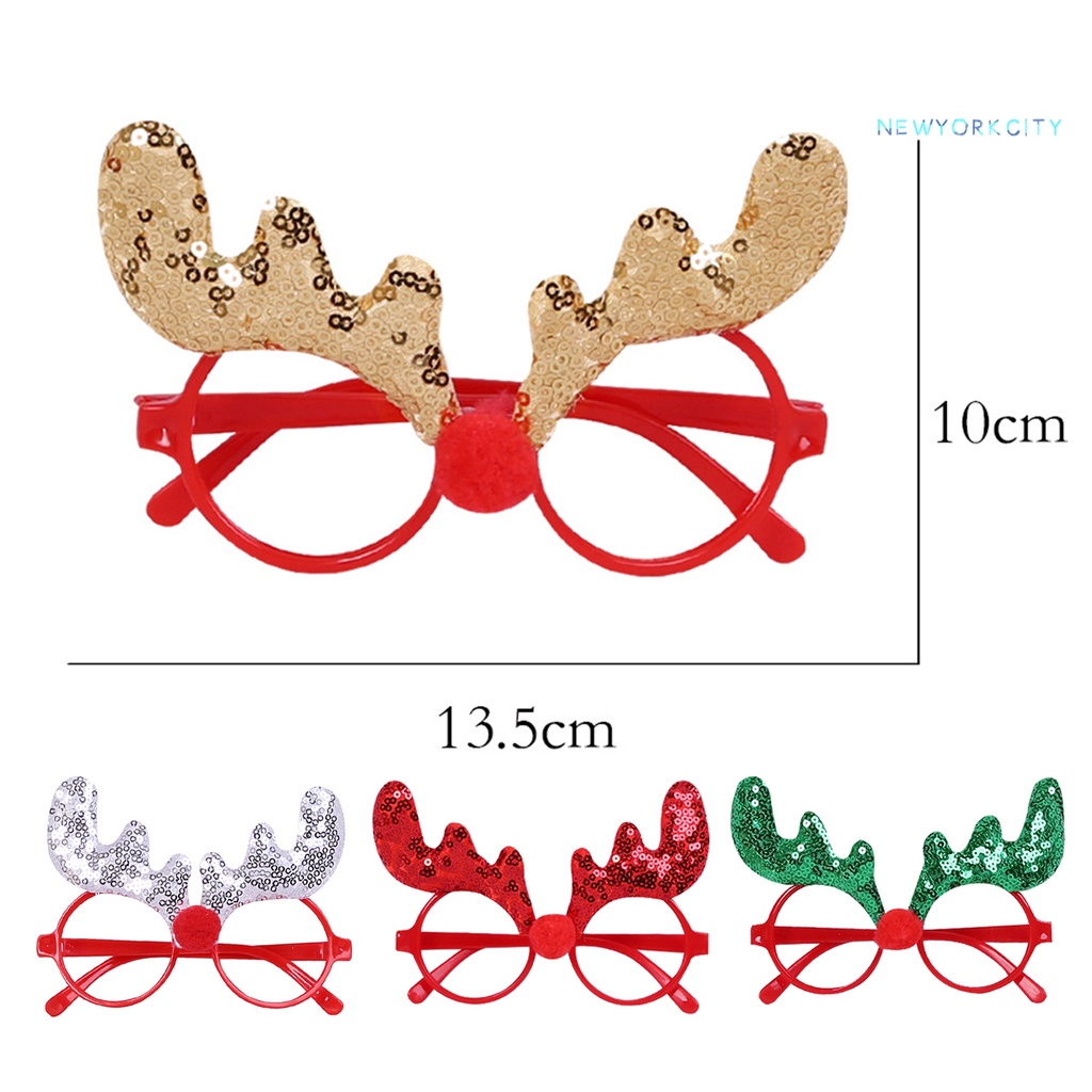 Mắt Kính Nhựa Hình Sừng Hươu Phong Cách Giáng Sinh Độc Đáo