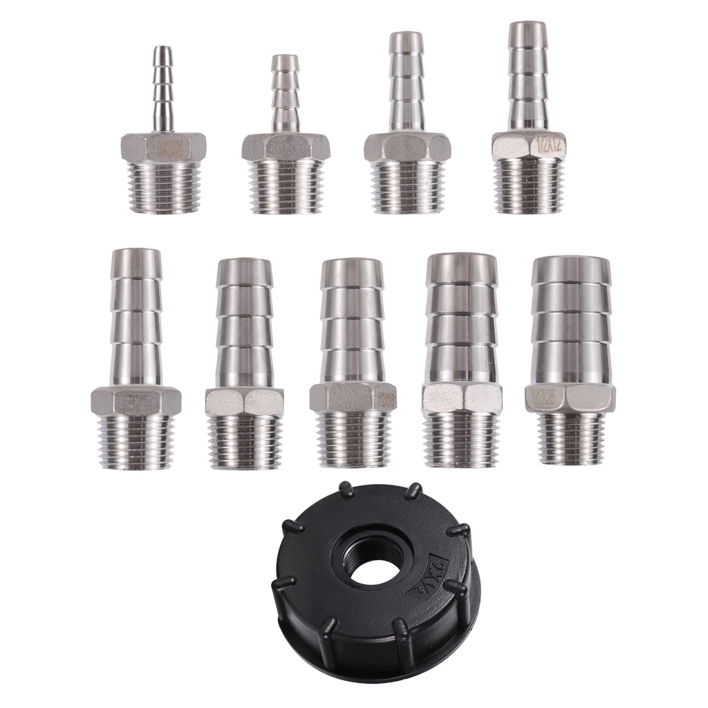 Đầu Nối Ống Thoát Nước Thay Thế Bằng Thép Không Gỉ 304 S60x6 IBC 6 / 8 / 10 / 12 / 14 / 16 / 18 / 20 / 25mm