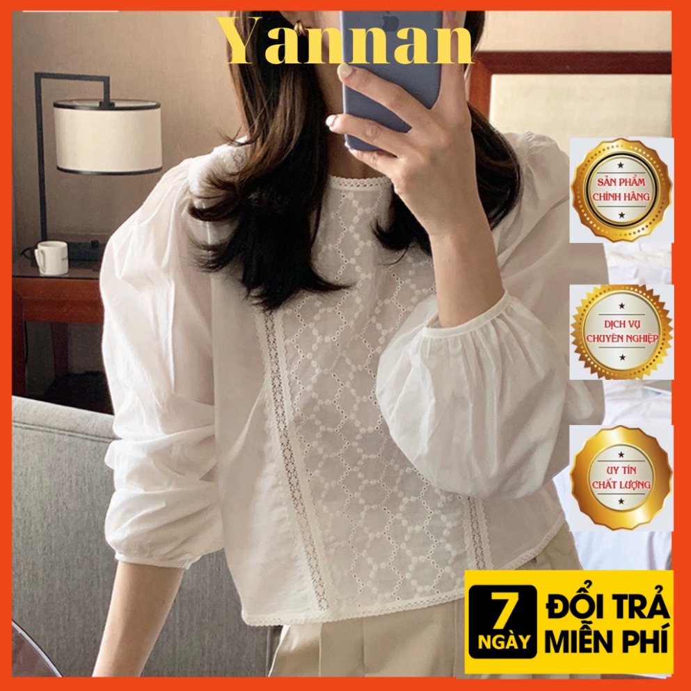 áo babydoll tiểu thư A257 cổ tròn quảng châu Thời trang Xmin LOẠI 1