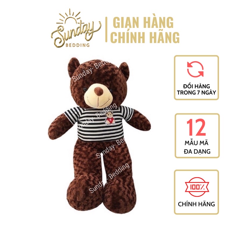 Gấu teddy khổ 1m2 cao 1m hàng vnxk cao cấp mềm mịn
