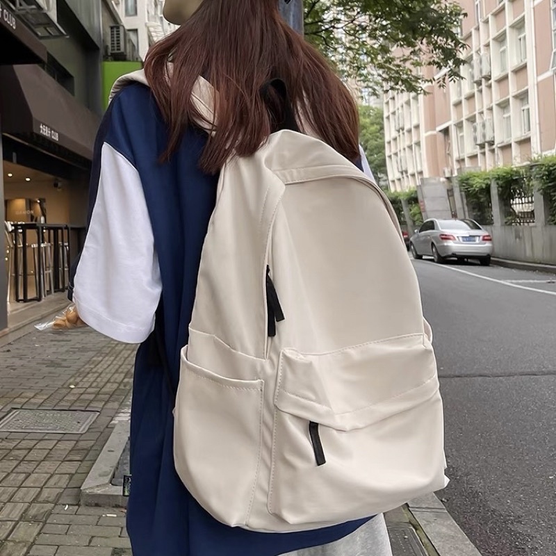 Balo Ulzzang Basic Trơn Thời Trang Hàn Quốc