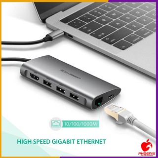 Cáp USB type-C to HDMI/USB 3.0/SD/TF/Lan Ugreen 50538
