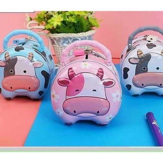 Ống heo két sắt tiết kiệm mini có khóa cho bé