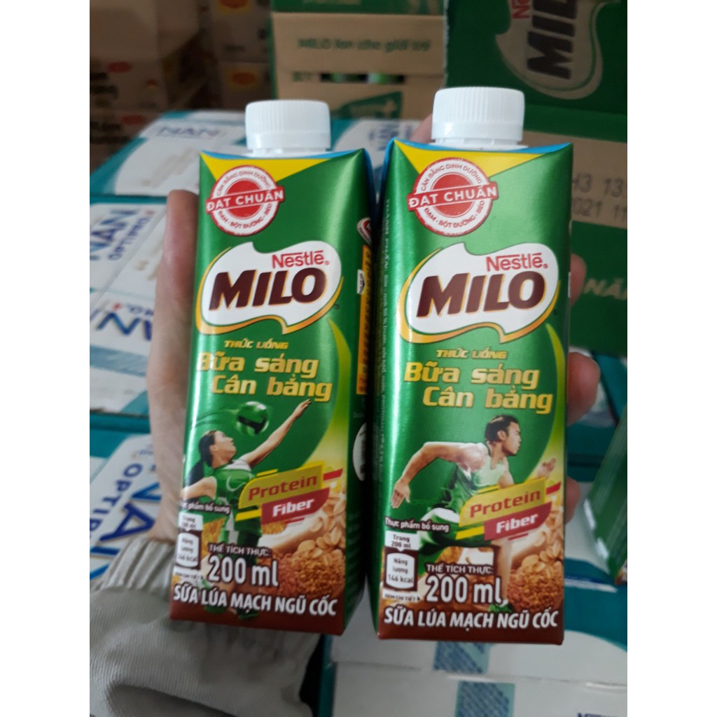 [LỐC 4 HỘP] MILO NẮP VẶN 210ml