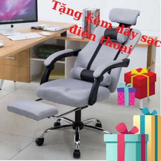 Ghế văn phòng, làm việc, tựa lưng, gác chân cao cấp TẶNG KÈM dây sạc siêu dài