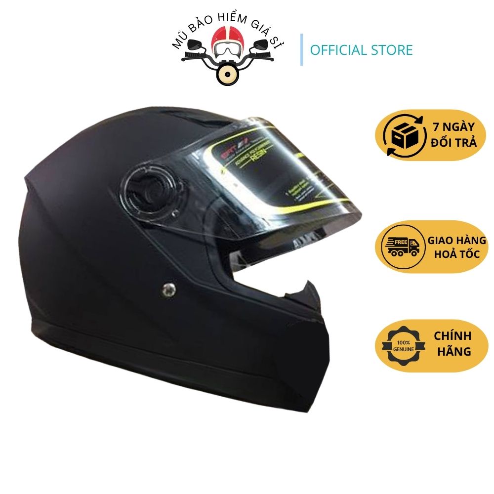 Mũ Bảo Hiểm Fullface Royal M136 Mầu Đen Nhám Cực Đẹp Bảo Hành 12 Tháng
