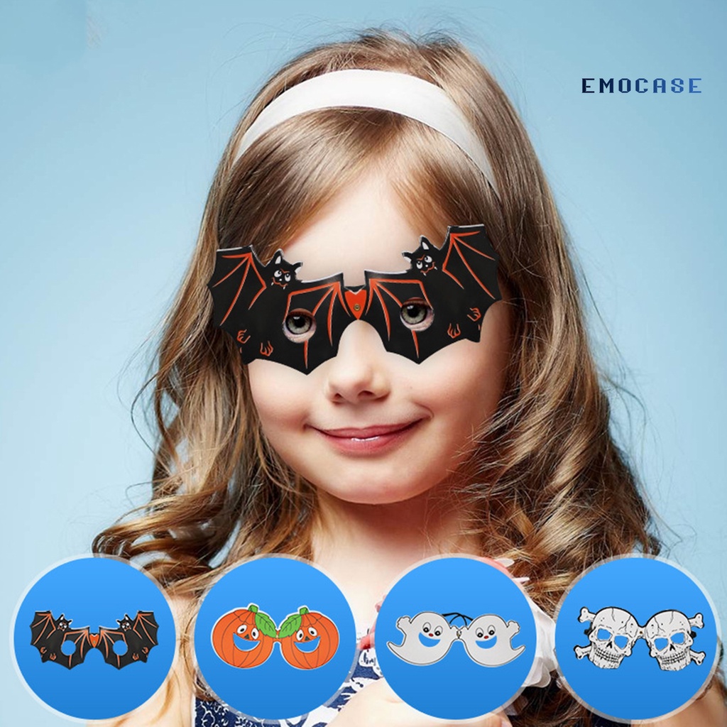 1 Cặp Mắt Kính Dây Thun Phối Ren Hình Bí Ngô Halloween Dễ Thương Cho Bé