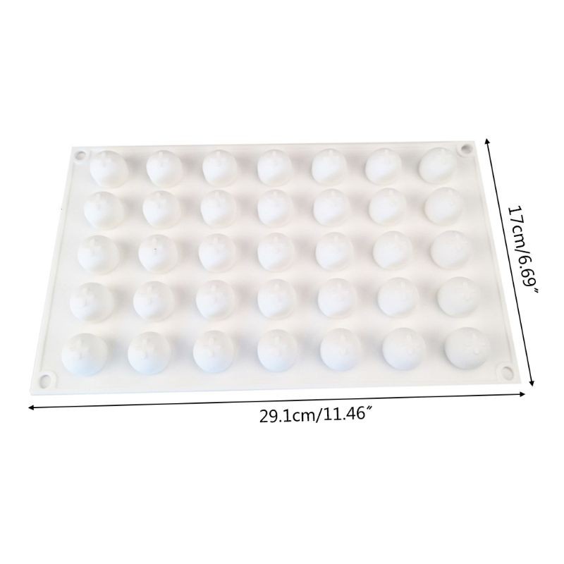 Khuôn silicone làm bánh hình cầu 3D 35 khoang