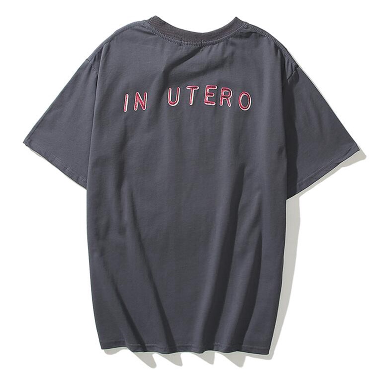 Áo thun cotton tay ngắn in chữ NIRVANA