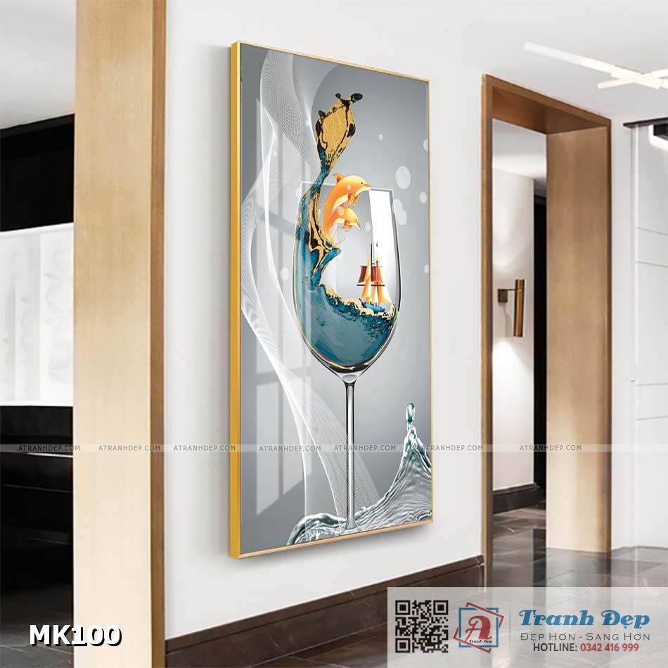 Tranh mica cao cấp Ly nghệ thuật - MK100