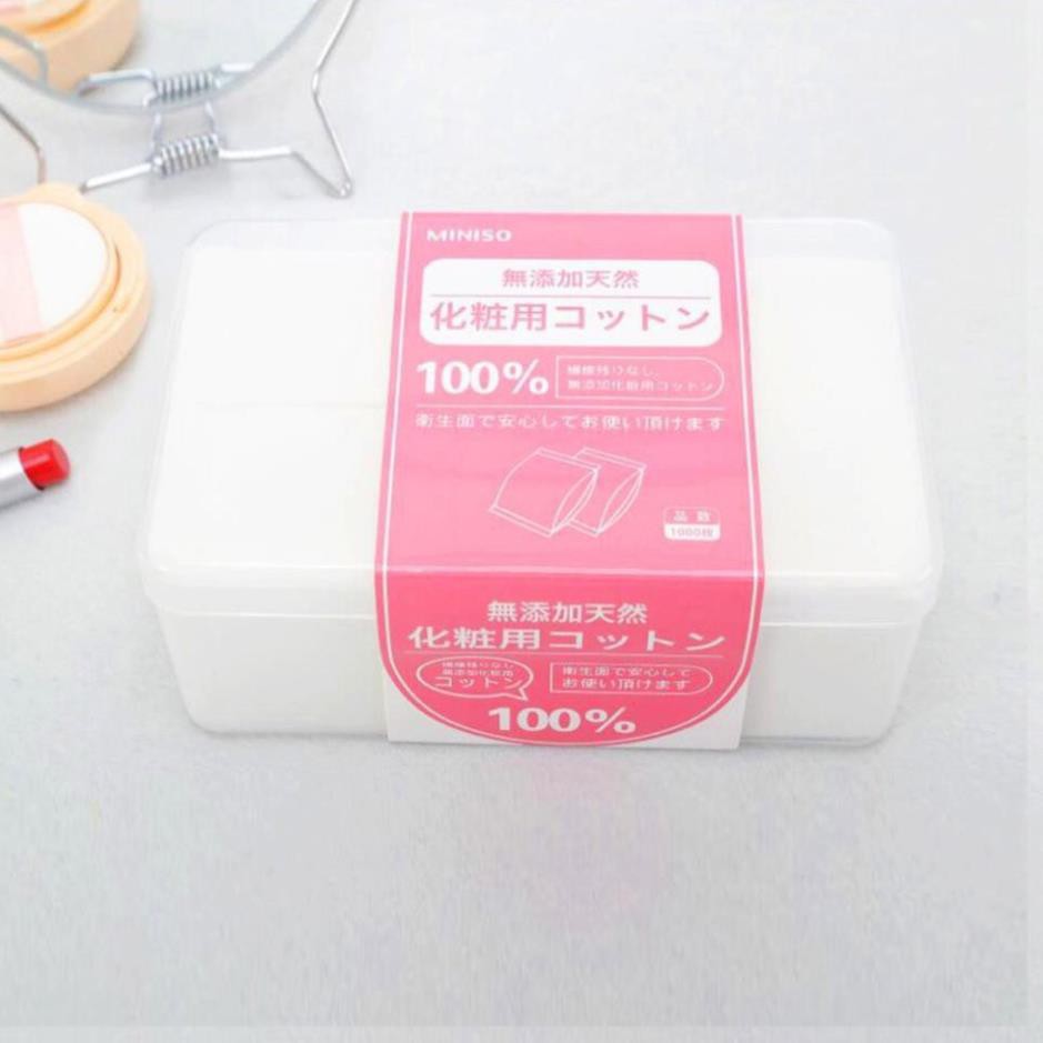 [HÀNG NHẬT CHÍNH HÃNG] Hộp Bông Tẩy Trang Miniso 1000 miếng P158