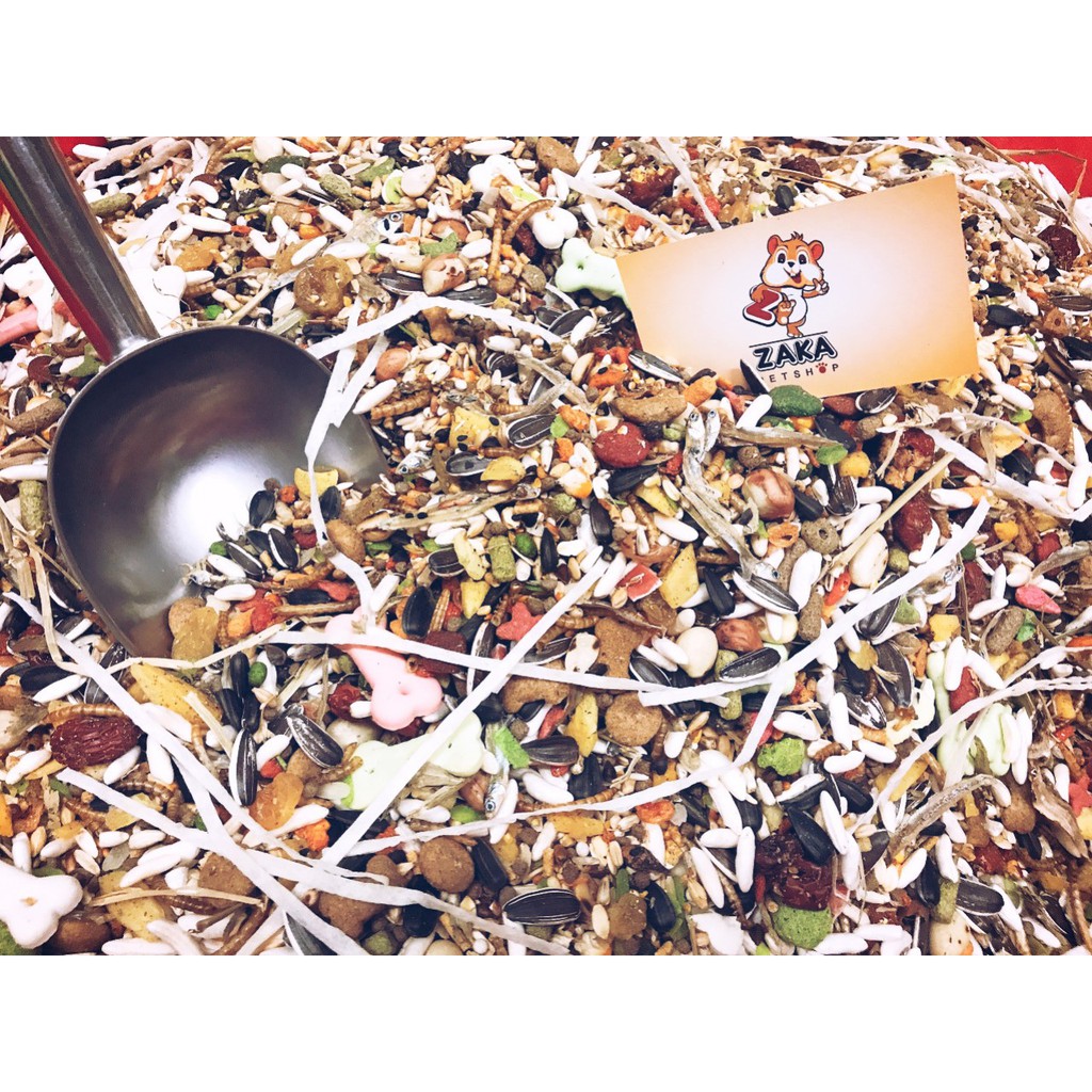 Thức ăn siêu ngon dành cho hamster có hải sản và trái cây 500g