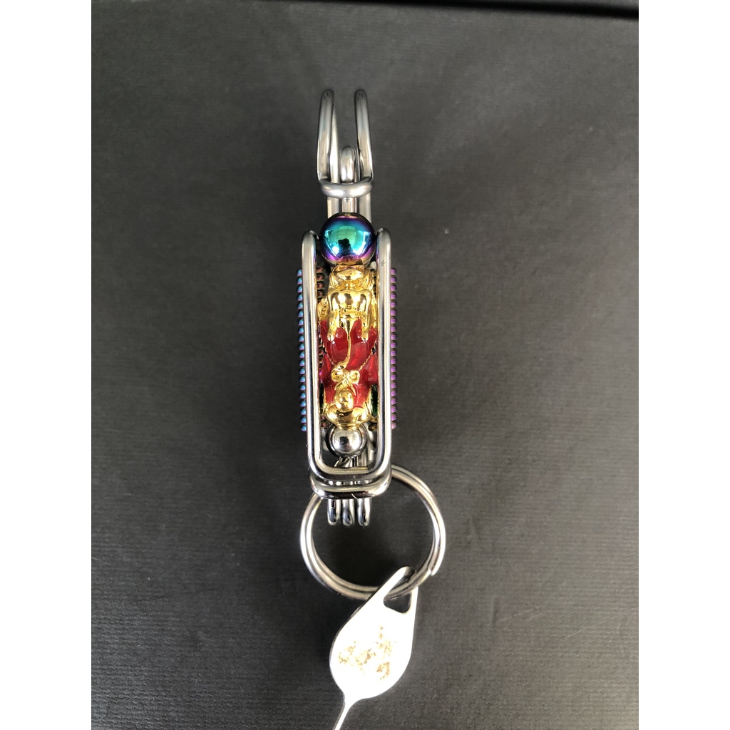 Móc khóa inox tỳ hưu titan
