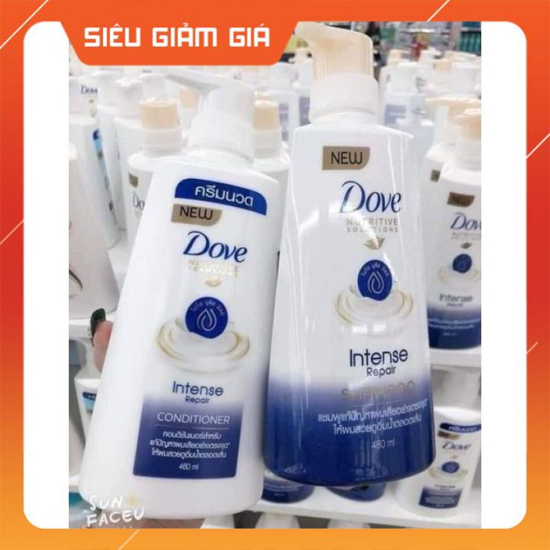 Dầu gội đầu Dove 480ml Intense Repair . Hàng nội địa Thái Lan
