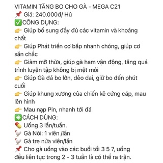 THUÔC NUÔI MEGA C21