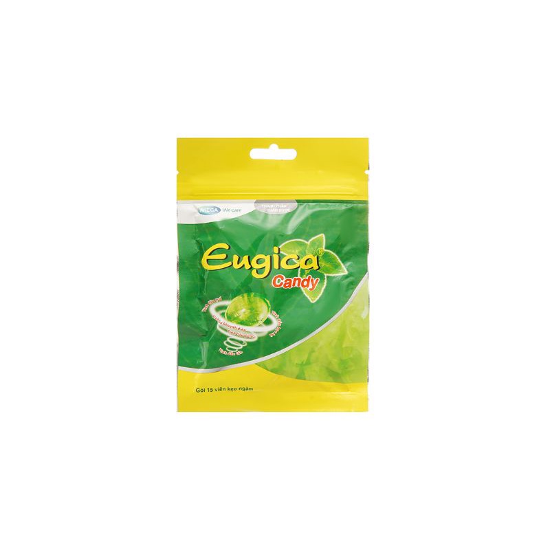 Kẹo ngậm thảo dược Eugica Candy giảm ho, đau họng gói 15 viên