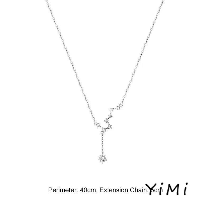 Vòng cổ Tua Rua Mạ Bạc 925 Có Dây Kéo Tỏa Sáng Thiết Kế Sang Trọng Thời Trang Quà Tặng Sinh Nhật Cho Nữ