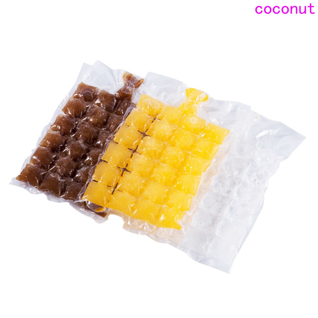 Set 10 túi khuôn làm nước đá viên nước hoa quả sử dụng 1 lần