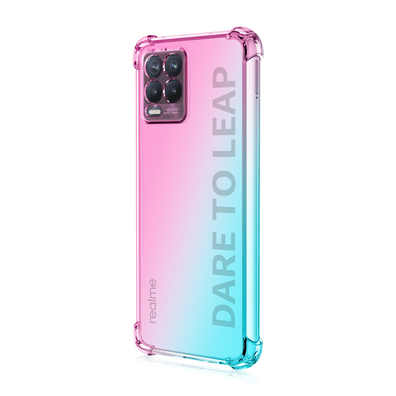 Ốp Điện Thoại Tpu Mềm Chống Trầy Hai Màu Gradient Cho Realme 8 Pro OPPO A54 A74 A93 5G