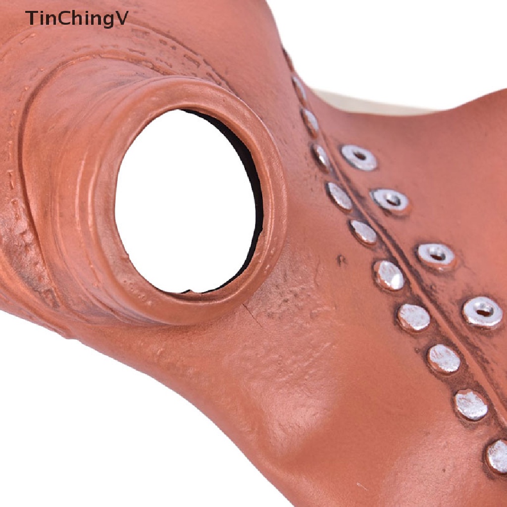 Mặt Nạ Hóa Trang Halloween Bằng Da PU Hình Chim Mũi Dài Phong Cách Steampunk