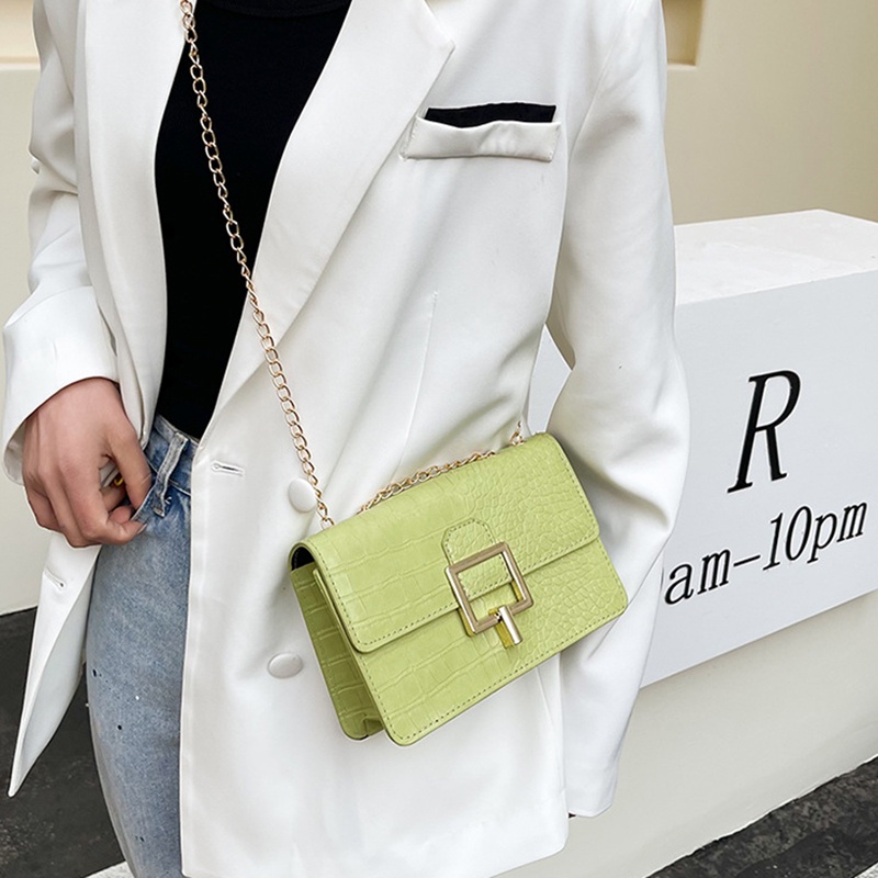 Túi đeo một bên vai IELGY dáng vuông nhỏ phong cách phương Tây thời trang thường ngày cho nữ