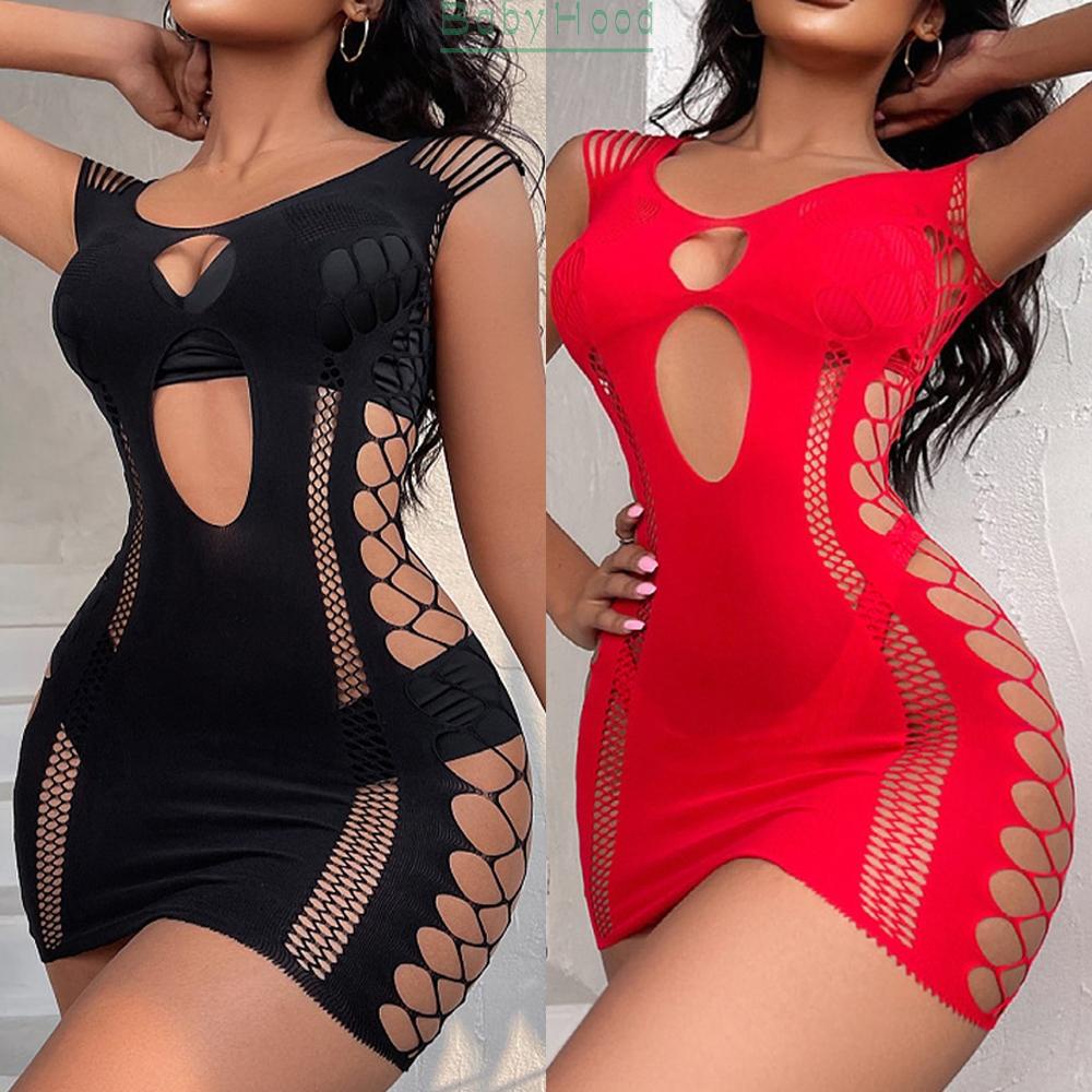 Đầm Body Phối Lưới Xuyên Thấu Thiết Kế Quyến Rũ Cho Nữ