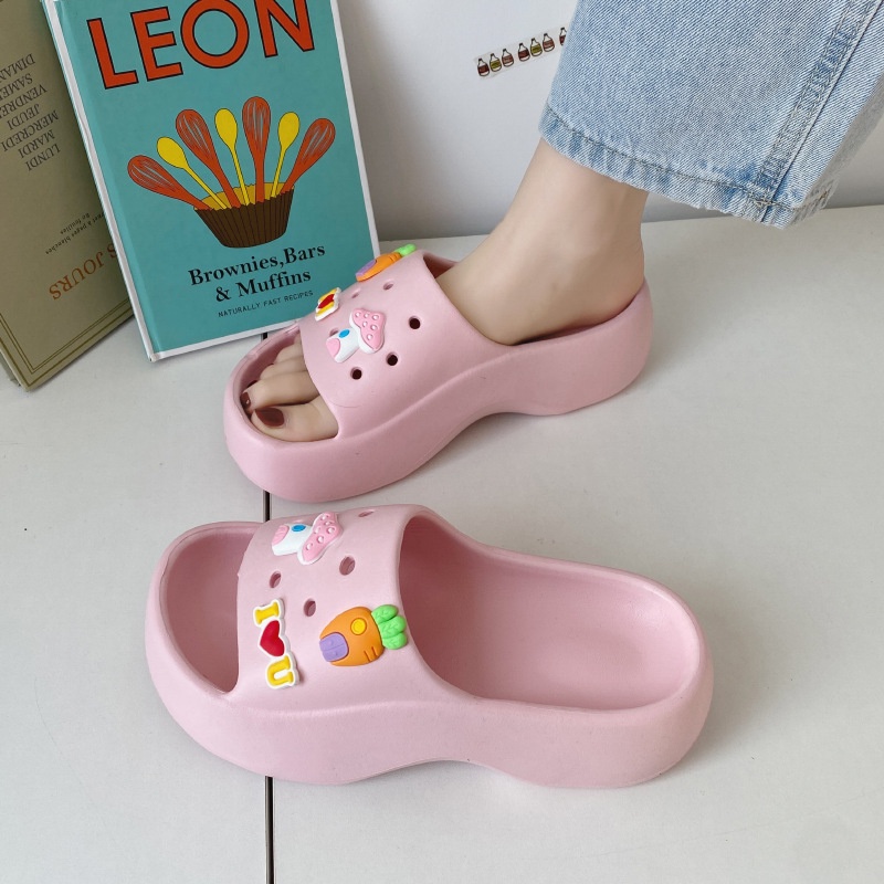 [Độn 5p] Dép bánh mì độn đế eva kèm sticker đế 5.5cm êm chân - dép ulzzang nữ cao cấp 2022