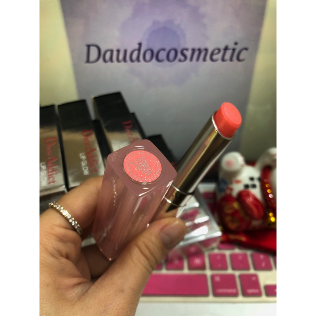 Chính Hãng . [ fullsize ] Son dưỡng Dior Lip Glow 004 Coral Dior Holo Glow Matte Glow Chuẩn Auth 1