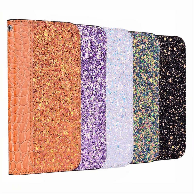 Leather Flip Glitter Bling Case Sony Xperia 10 Plus XA2 L2 L1 L3 XZ1 XZ2 XZ3 XZ4 Wallet Cover Sony Xperia10 10Plus Cases