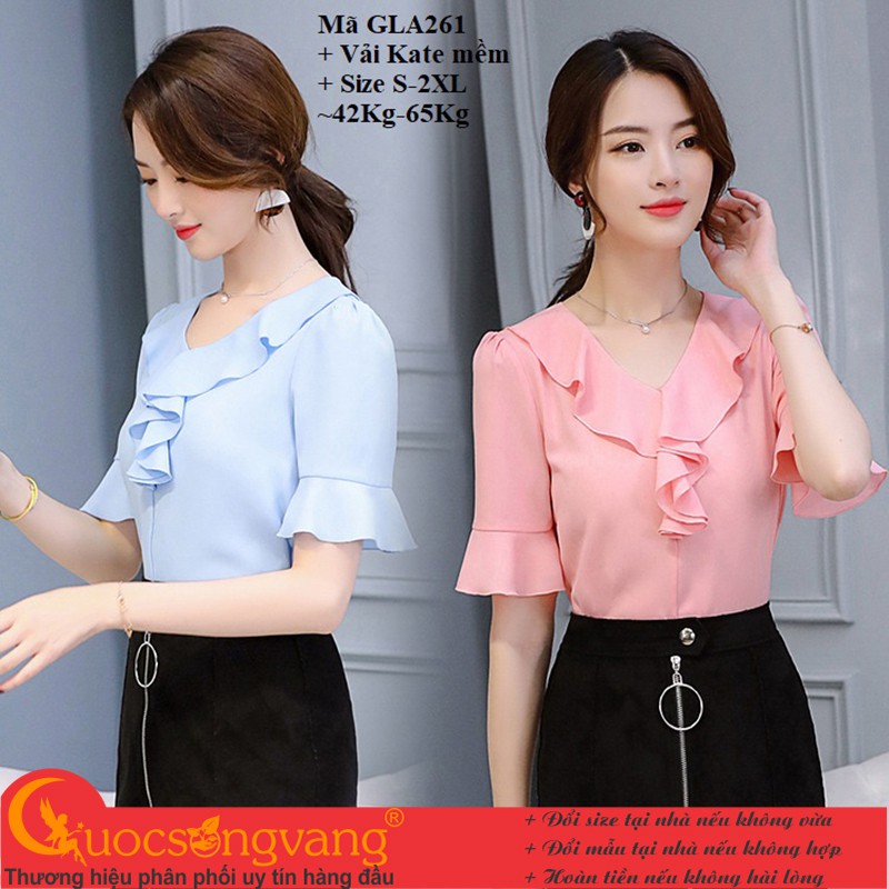 Áo sơ mi nữ trắng áo sơ mi công sở nữ GLA261 Cuocsongvang