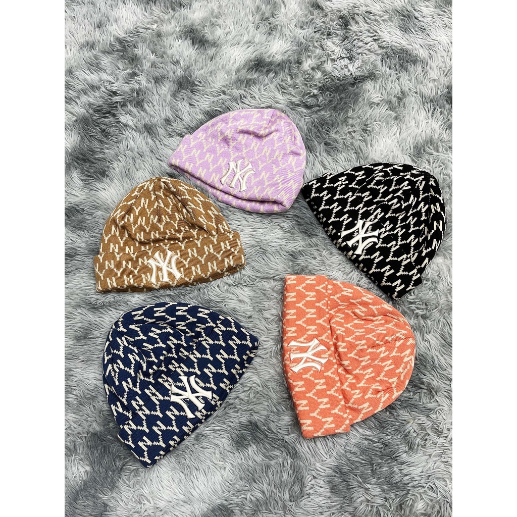 Mũ Len Thời Trang Thêu NY Monogram Beanie N72