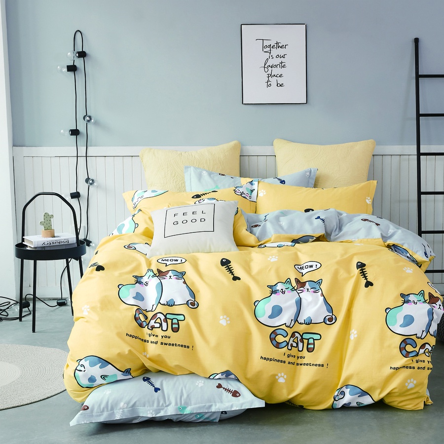Bộ chăn ga áo gối Cotton Madeleine 1m6x2m 1m8x2m +30cm (22)