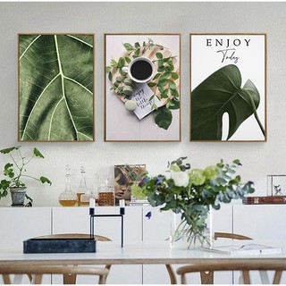 Bộ 3 tranh tropical style tạo điểm nhấn cho không gian ( tặng kèm đinh 3 chân treo tranh )