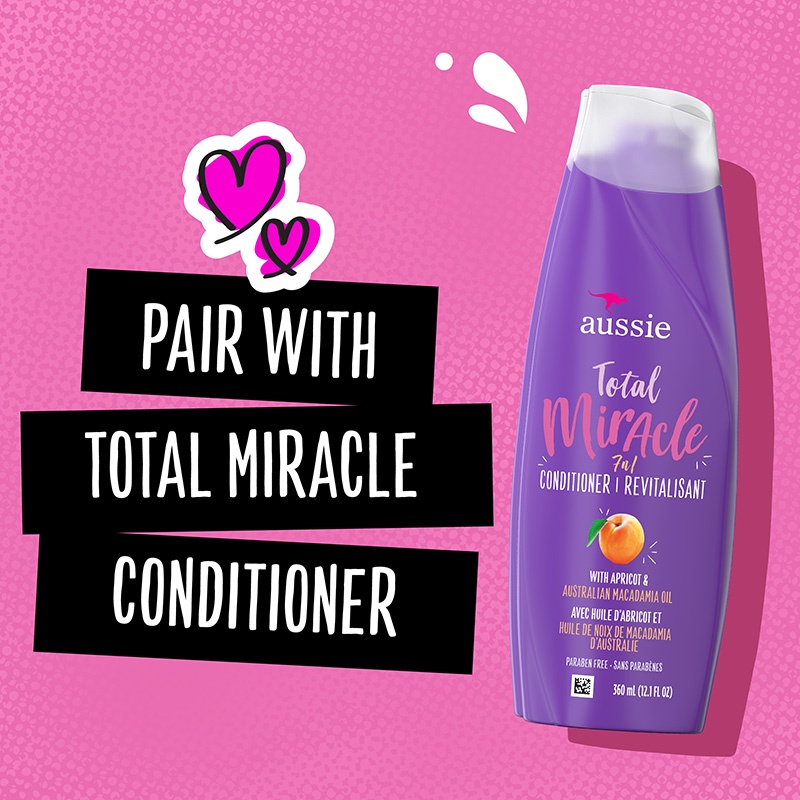 Bill US - Cặp gội xả cho tóc hư tổn Aussie Total Miracle Shampoo 360ml