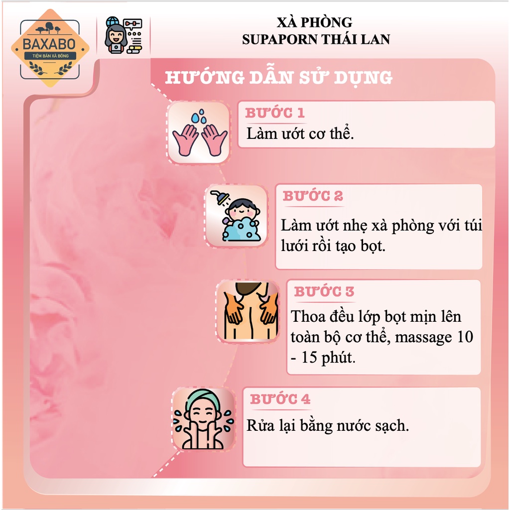 XÀ PHÒNG THẢO DƯỢC SUPAPORN NỘI ĐỊA THÁI LAN - ĐỦ MÙI - HÀNG CHÍNH HÃNG