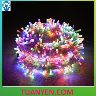 Dây đèn chớp (nháy) 100m  dây đèn LED, đèn trang trí noel, lễ tết, tiệc, dây trắng