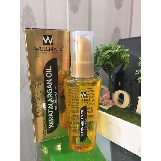 [Wellmate - chính hãng] Tinh Dầu Dưỡng Tóc phục hồi WELLMATE KERATINARGAN OIL 60ML