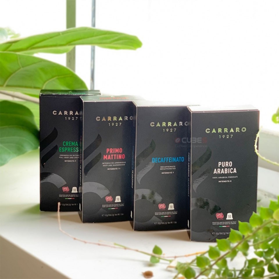 Viên nén cà phê Nespresso compatible CARRARO PRIMO MATTINO nhập khẩu Ý - hộp 10 viên