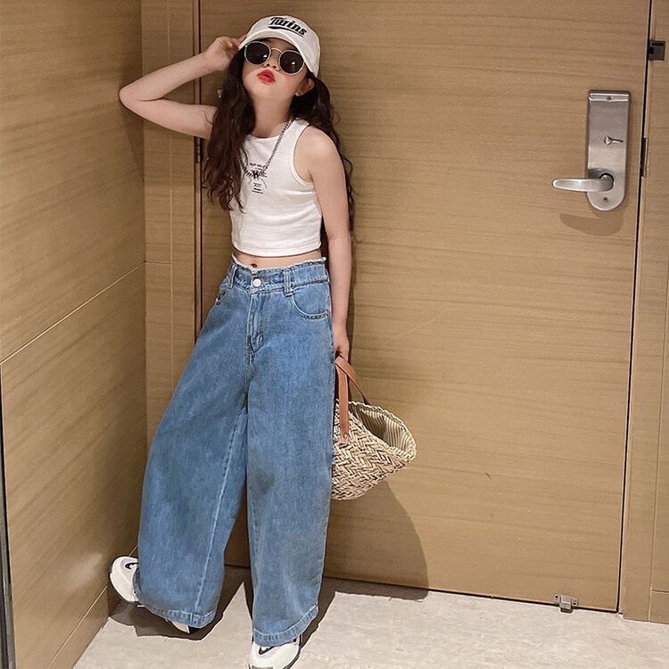 Bộ đồ jean nữ hàng đầu thời trang mùa hè mới 170