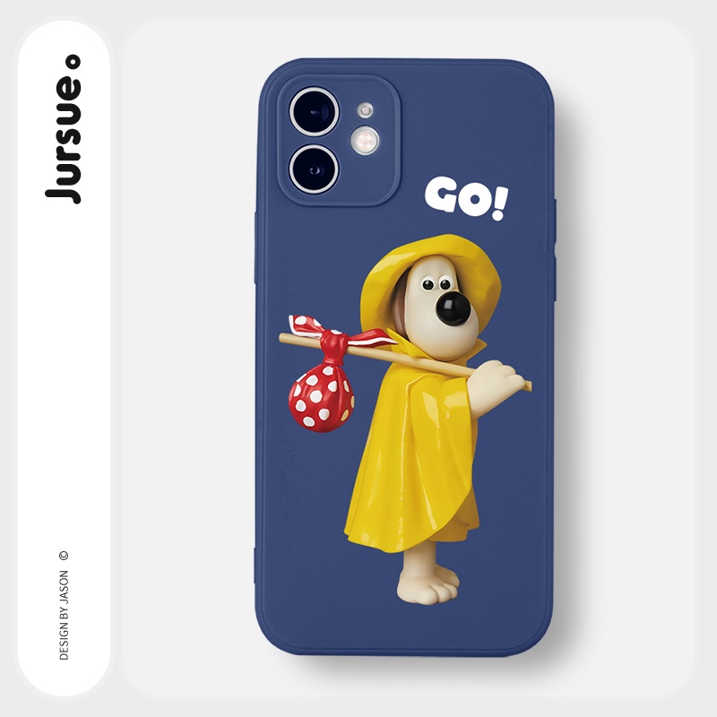 Ốp lưng JURSUE chống bẩn hoạt hình dễ thương đẹp cho iPhone 13 12 11 Pro Max SE 2020 X XR XS 8 7 ip 6S 6 Plus kute Y1773