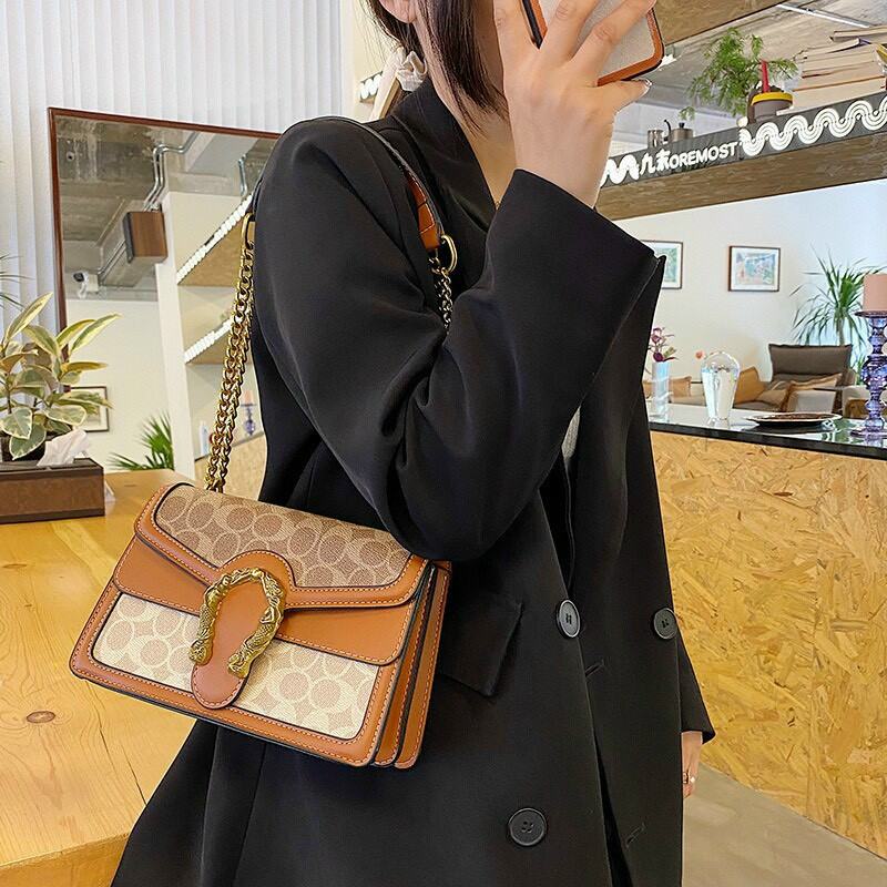 Túi xách nữ, túi đeo chéo đầu rồng phối màu mẫu mới thời trang cao cấp rẻ đẹp