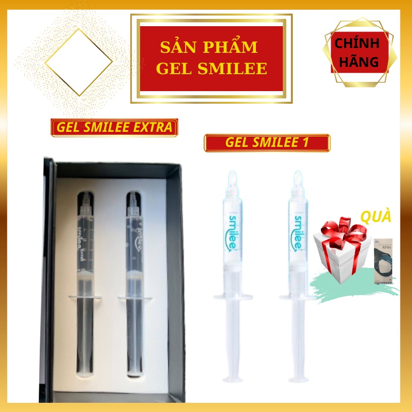 Gel Smilee,Gel Extra,2 Ống Gel Tẩy Trắng Răng,Làm Trắng Răng Cả Hai Đều Dùng Chung ĐượcTại Nhà Sau 7 Day,.