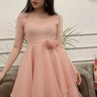 Váy nơ nhấn eo