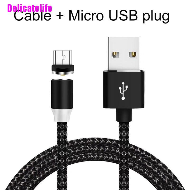 Cáp Sạc Nam Châm Cổng Type-C Micro Usb Có Đèn Led Cho Iphone Samsung